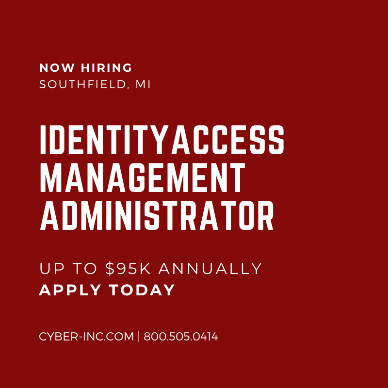 Identity Access Management Administrator Southfield, MI