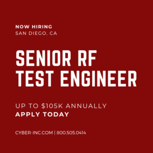 Senior RF Engineer San Diego, CA $105K