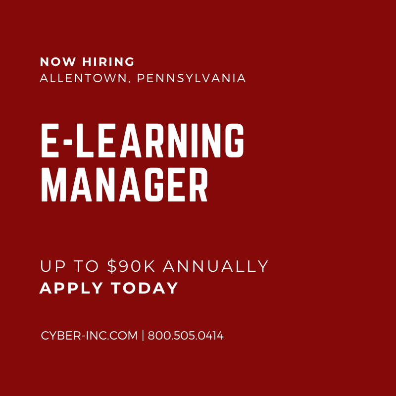 E-Learning Manager Allentown PA Fortune 500 HQ