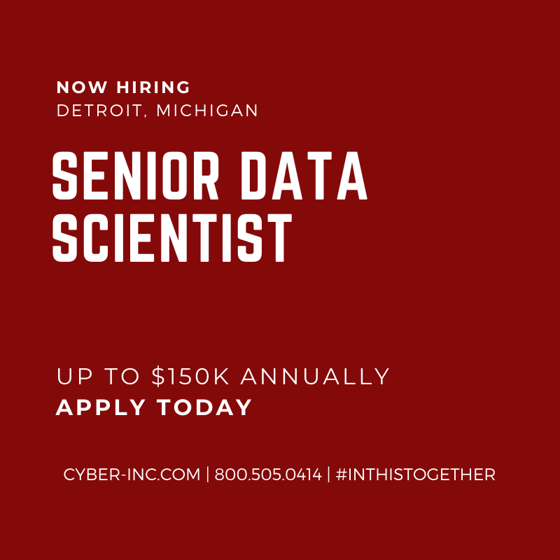 Senior Data Scientist Detroit MI Seeking Quantitative PhD