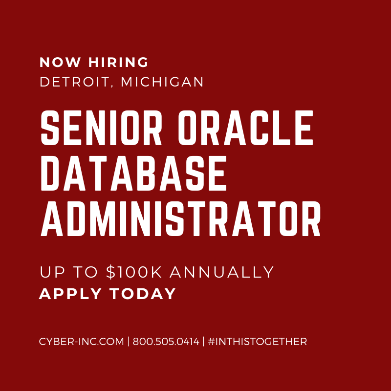 Senior Oracle Database Administrator DBA
