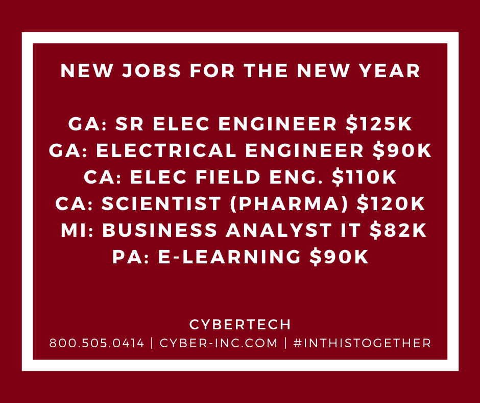 Cybertech New Jobs New Year