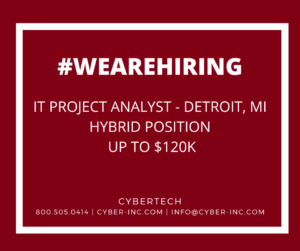 IT Projects Analyst #WeAreHiring Hybrid Detroit